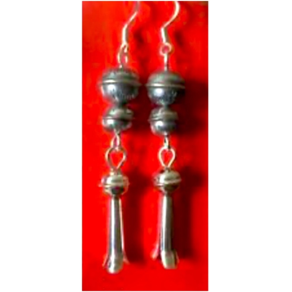 STERLING SILVER SQUASH BLOSSOM EARRINGS